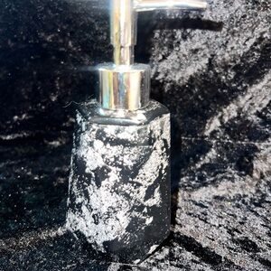 Black and Silver - Custom Handmade Soap Dispenser